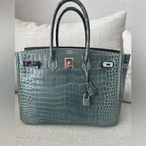Hermes 35 cm croco birkin bag